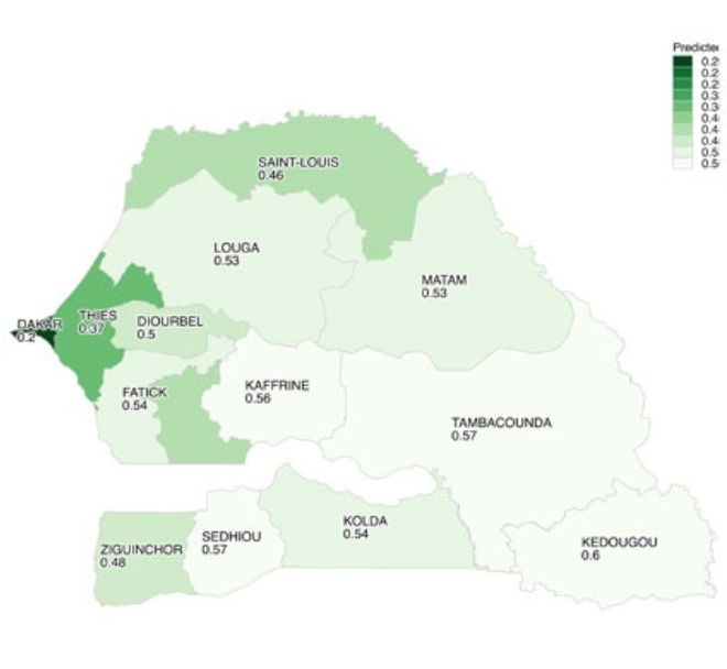 MPI map of Senegal