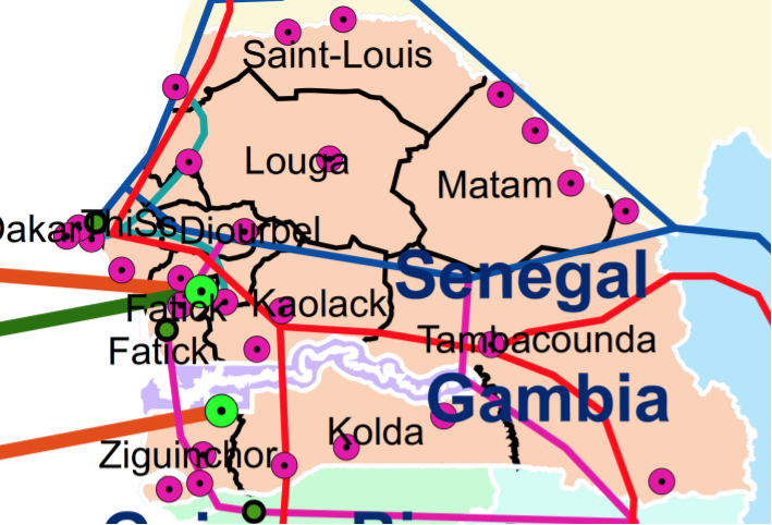 Senegal Telecom Cable Map